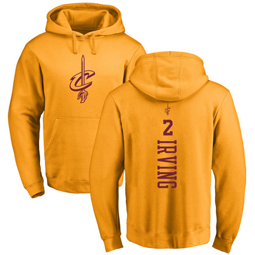 NBA Nike Cleveland Cavaliers #2 Kyrie Irving Gold One Color Backer Pullover Hoodie