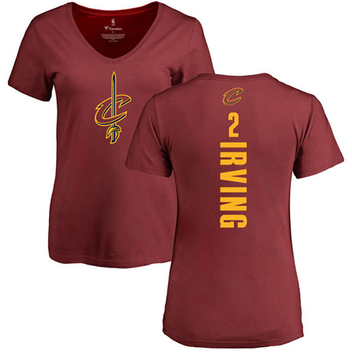 NBA Women's Nike Cleveland Cavaliers #2 Kyrie Irving Maroon Backer T-Shirt