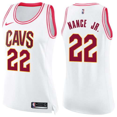 Women's Nike Cleveland Cavaliers #9 Dwyane Wade Swingman White/Pink Fashion NBA Jersey