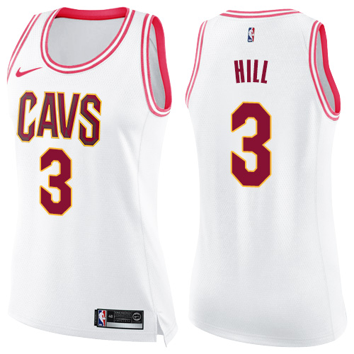 Women's Nike Cleveland Cavaliers #8 Channing Frye Swingman White/Pink Fashion NBA Jersey