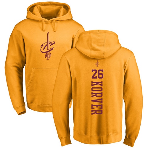 NBA Women's Nike Cleveland Cavaliers #26 Kyle Korver Gold One Color Backer Pullover Hoodie