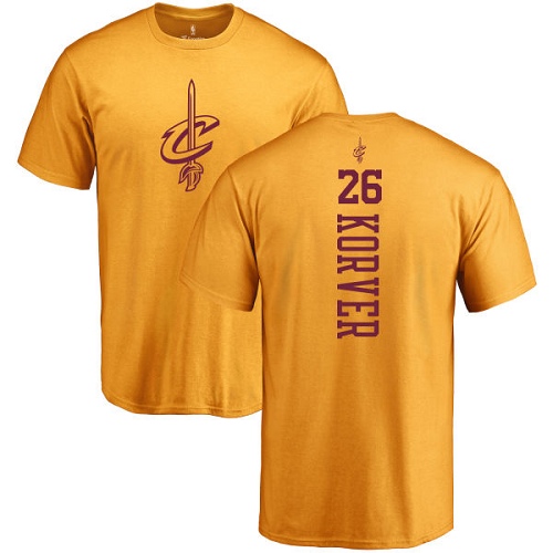 NBA Nike Cleveland Cavaliers #26 Kyle Korver Gold One Color Backer T-Shirt