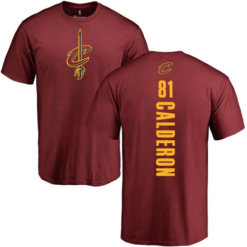 NBA Nike Cleveland Cavaliers #81 Jose Calderon Maroon Backer T-Shirt