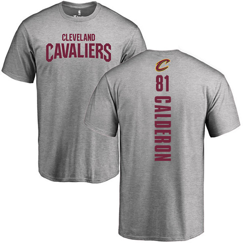 NBA Nike Cleveland Cavaliers #81 Jose Calderon Ash Backer T-Shirt
