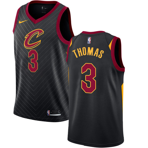 Women's Nike Cleveland Cavaliers #3 Isaiah Thomas Authentic Black Alternate NBA Jersey Statement Edition