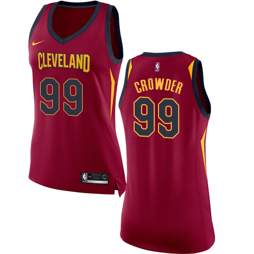 Women's Nike Cleveland Cavaliers #99 Jae Crowder Swingman Maroon Road NBA Jersey - Icon Edition