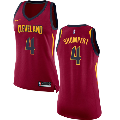 Women's Nike Cleveland Cavaliers #4 Iman Shumpert Authentic Maroon Road NBA Jersey - Icon Edition