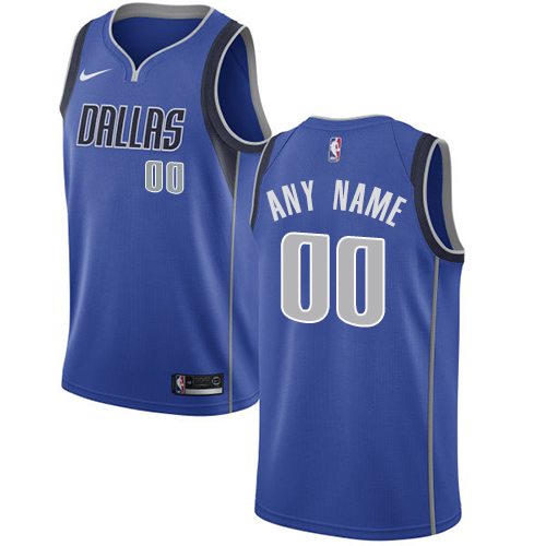 Men's Nike Dallas Mavericks Customized Swingman Royal Blue Road NBA Jersey - Icon Edition