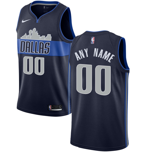 Youth Nike Dallas Mavericks Customized Swingman Navy Blue NBA Jersey Statement Edition