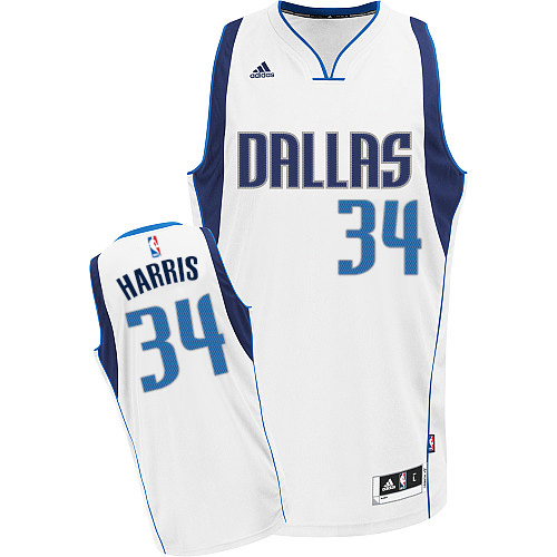 Men's Adidas Dallas Mavericks #34 Devin Harris Swingman White Home NBA Jersey
