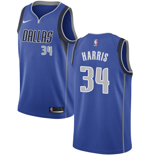 Men's Nike Dallas Mavericks #34 Devin Harris Swingman Royal Blue Road NBA Jersey - Icon Edition