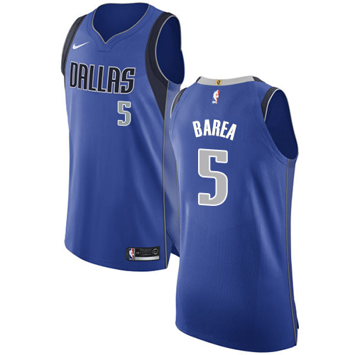 Men's Nike Dallas Mavericks #5 Jose Juan Barea Authentic Royal Blue Road NBA Jersey - Icon Edition