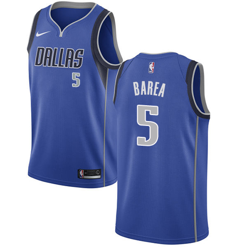 Men's Nike Dallas Mavericks #5 Jose Juan Barea Swingman Royal Blue Road NBA Jersey - Icon Edition