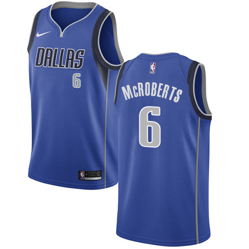 Men's Nike Dallas Mavericks #6 Josh McRoberts Swingman Royal Blue Road NBA Jersey - Icon Edition
