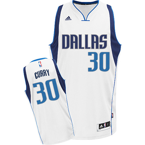 Men's Adidas Dallas Mavericks #30 Seth Curry Swingman White Home NBA Jersey