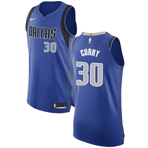 Men's Nike Dallas Mavericks #30 Seth Curry Authentic Royal Blue Road NBA Jersey - Icon Edition