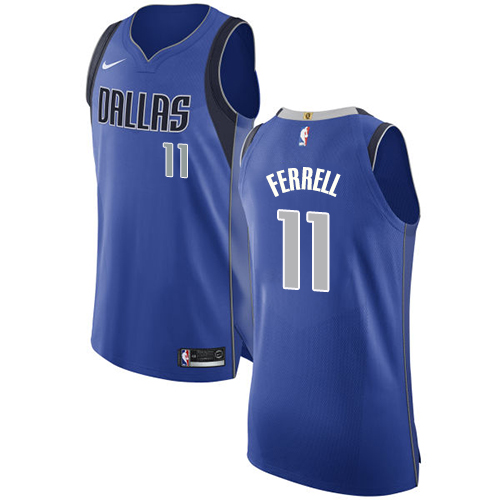 Men's Nike Dallas Mavericks #11 Yogi Ferrell Authentic Royal Blue Road NBA Jersey - Icon Edition