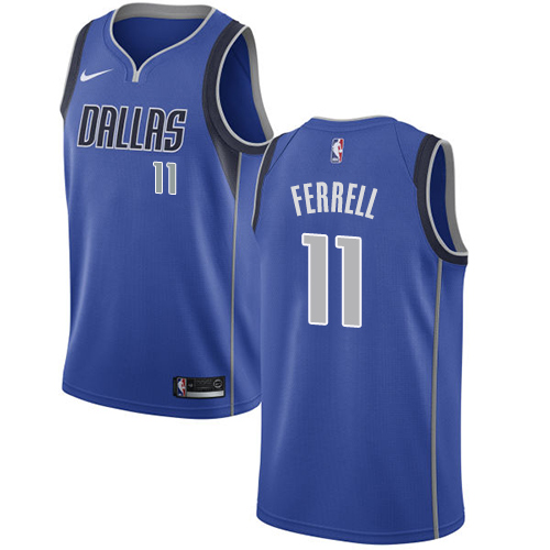 Men's Nike Dallas Mavericks #11 Yogi Ferrell Swingman Royal Blue Road NBA Jersey - Icon Edition
