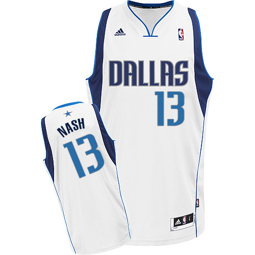 Men's Adidas Dallas Mavericks #13 Steve Nash Swingman White Home NBA Jersey