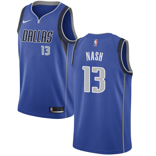Men's Nike Dallas Mavericks #13 Steve Nash Swingman Royal Blue Road NBA Jersey - Icon Edition