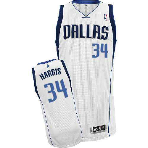 Youth Adidas Dallas Mavericks #34 Devin Harris Authentic White Home NBA Jersey