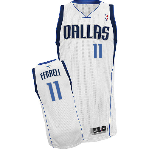 Women's Adidas Dallas Mavericks #11 Yogi Ferrell Authentic White Home NBA Jersey