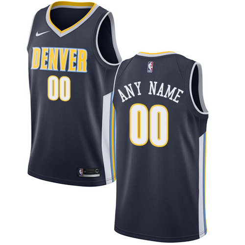 Men's Nike Denver Nuggets Customized Authentic Navy Blue Road NBA Jersey - Icon Edition