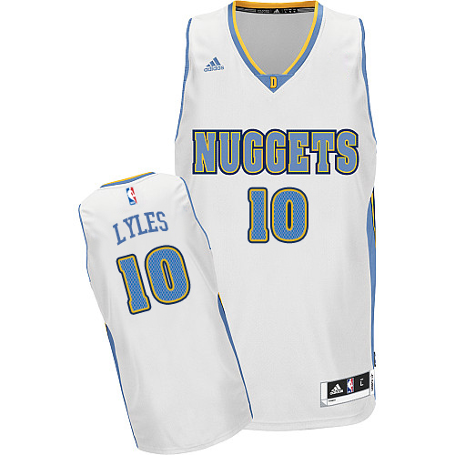 Men's Adidas Denver Nuggets #10 Trey Lyles Swingman White Home NBA Jersey