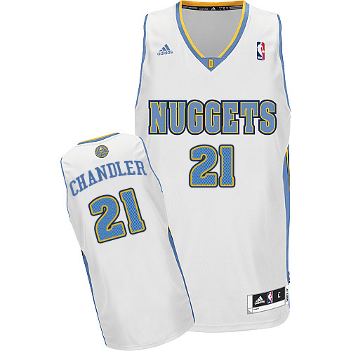 Men's Adidas Denver Nuggets #21 Wilson Chandler Swingman White Home NBA Jersey