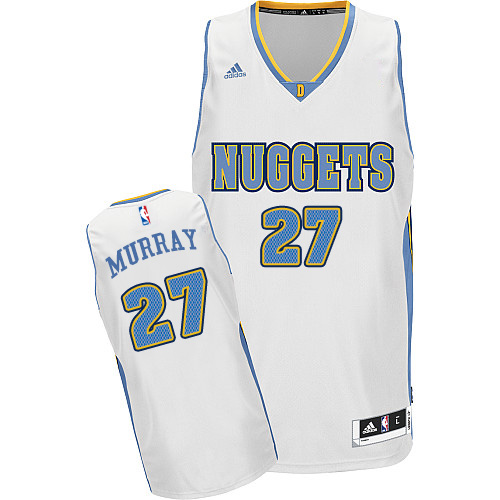 Men's Adidas Denver Nuggets #27 Jamal Murray Swingman White Home NBA Jersey