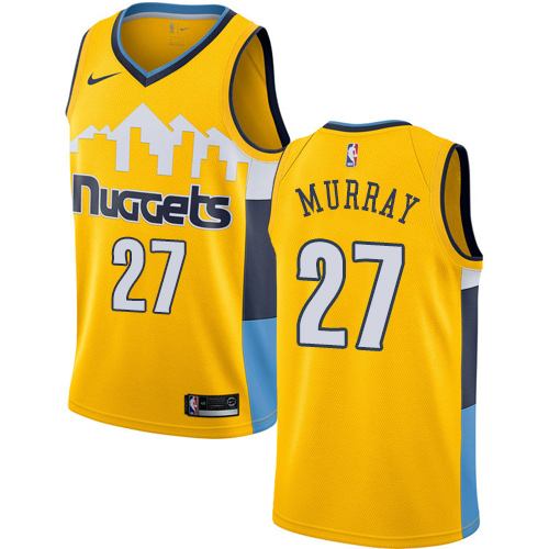 Men's Nike Denver Nuggets #27 Jamal Murray Authentic Gold Alternate NBA Jersey Statement Edition