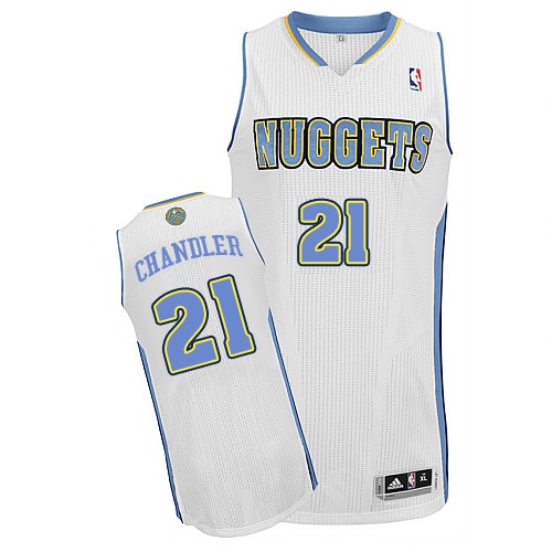 Women's Adidas Denver Nuggets #21 Wilson Chandler Authentic White Home NBA Jersey