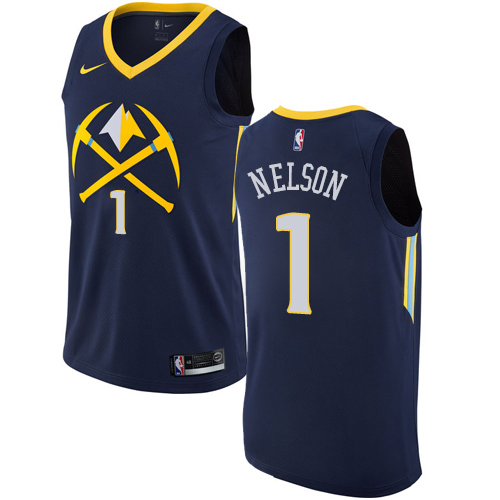 Youth Nike Denver Nuggets #1 Jameer Nelson Swingman Navy Blue NBA Jersey - City Edition