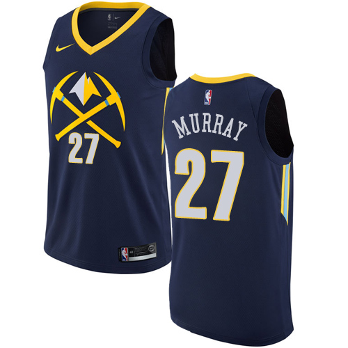 Men's Nike Denver Nuggets #27 Jamal Murray Authentic Navy Blue NBA Jersey - City Edition