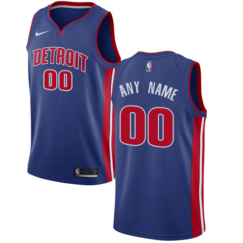 Men's Nike Detroit Pistons Customized Swingman Royal Blue Road NBA Jersey - Icon Edition