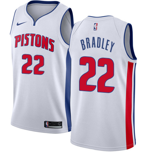 Men's Nike Detroit Pistons #22 Avery Bradley Authentic White Home NBA Jersey - Association Edition