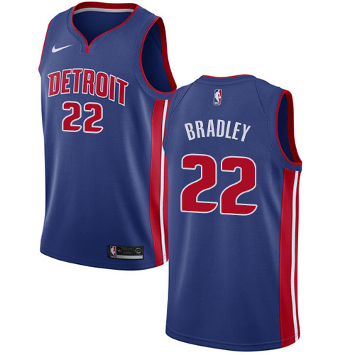 Men's Nike Detroit Pistons #22 Avery Bradley Swingman Royal Blue Road NBA Jersey - Icon Edition