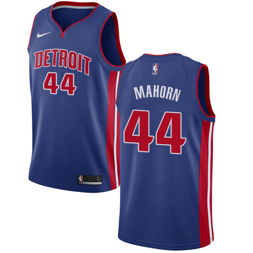 Men's Nike Detroit Pistons #44 Rick Mahorn Swingman Royal Blue Road NBA Jersey - Icon Edition