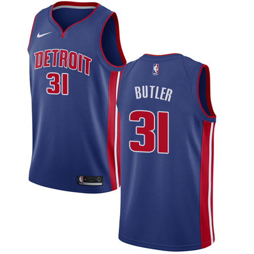 Men's Nike Detroit Pistons #31 Caron Butler Swingman Royal Blue Road NBA Jersey - Icon Edition