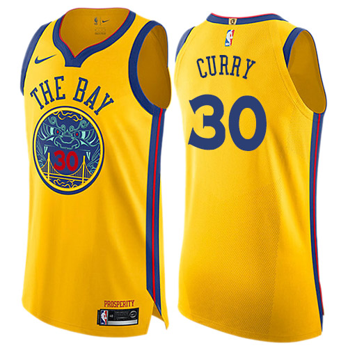 Youth Adidas Golden State Warriors #30 Stephen Curry Authentic Gold Alternate NBA Jersey