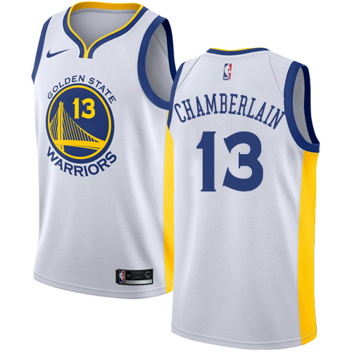Men's Nike Golden State Warriors #13 Wilt Chamberlain Authentic White Home NBA Jersey - Association Edition