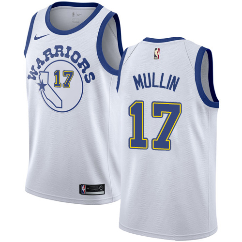 Youth Nike Golden State Warriors #17 Chris Mullin Authentic White Hardwood Classics NBA Jersey