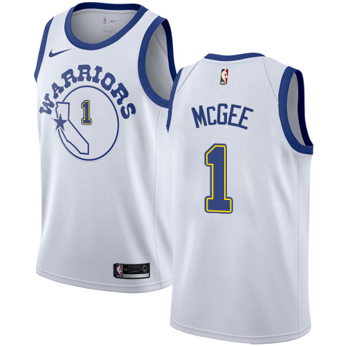 Youth Nike Golden State Warriors #1 JaVale McGee Authentic White Hardwood Classics NBA Jersey