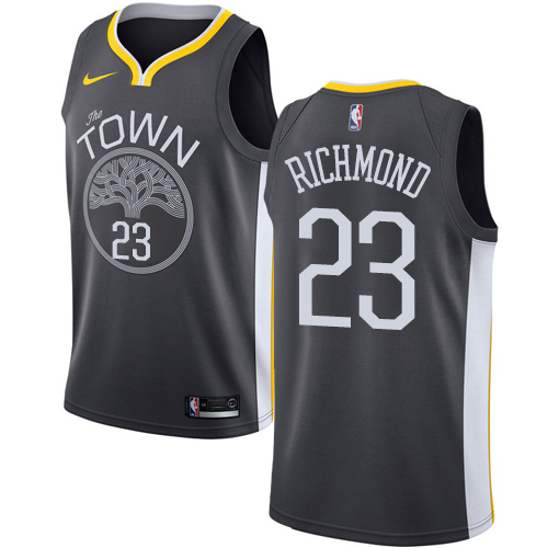 Men's Nike Golden State Warriors #23 Mitch Richmond Swingman Black Alternate NBA Jersey - Statement Edition