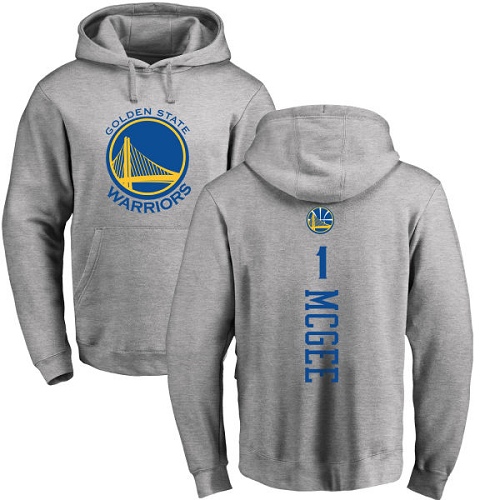 NBA Nike Golden State Warriors #1 JaVale McGee Ash Backer Pullover Hoodie