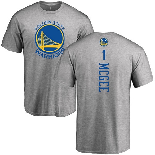 NBA Nike Golden State Warriors #1 JaVale McGee Ash Backer T-Shirt