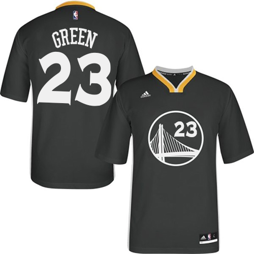 Men's Adidas Golden State Warriors #23 Draymond Green Authentic Black Alternate NBA Jersey