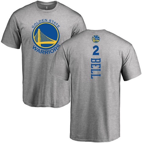 NBA Nike Golden State Warriors #2 Jordan Bell Ash Backer T-Shirt