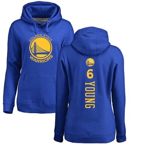 NBA Women's Nike Golden State Warriors #6 Nick Young Royal Blue Backer Pullover Hoodie