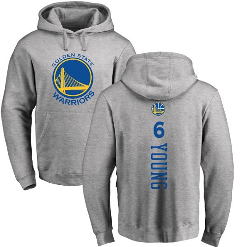 NBA Nike Golden State Warriors #6 Nick Young Ash Backer Pullover Hoodie
